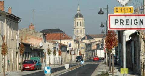 Photo de l'entrée de la commune de Preignac