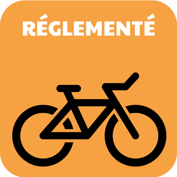 Accès à vélo règlementé